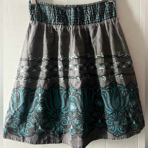 Free People Dresses & Skirts - Free People Gray and Teal A-Line Skirt